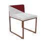 Imagem de Kit 10 Cadeira Office Lee Duo Sala de Jantar Industrial Ferro Bronze material sintético Branco e Vermelho - Ahz Móveis