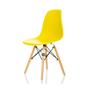 Imagem de Kit 10 Cadeiras Charles Eames Eiffel Amarela Base Madeira Sala Cozinha Jantar