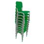 Imagem de Kit 10 Cadeiras De Plástico Infantil Polipropileno - LG flex - Reforçada Empilhável - Verde