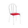 Imagem de Kit 10 Cadeiras Lisboa Cromada Para Cozinha ou Área Gourmet-Assento Sintético Vermelha