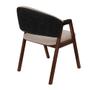Imagem de Kit 10 Cadeiras Liz Ambiente Sala de Jantar Pés Madeira material sintético Preto e Boucle Bege