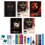 Imagem de Kit 10 Caderno Terror Arame 80 Folhas Capa Dura Com 36 Itens