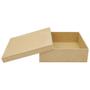 Imagem de Kit 10 Caixa Quadrada Tampa Sapato 10x10x5 Mdf Madeira