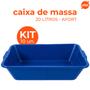 Imagem de Kit 10 Caixas de Massa Azul 20 litros Afort