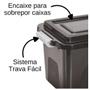 Imagem de Kit 10 Caixas Organizadoras Black 5L Com Tampa E Travas