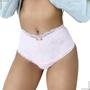Imagem de Kit 10 Calcinha Cinta Feminina Cós Alto Reforçada Com Renda