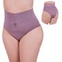 Imagem de Kit 10 Calcinha Plus Size Cintura Alta Tanga Grande Cós Alto Thamires 50 52 54 56