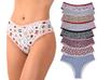 Imagem de Kit 10 Calcinhas Estilo Tangão Cotton Algodão Estampado Cintura Alta Confortável