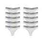 Imagem de Kit 10 Calcinhas Fio Dental Cotton Algodão Confortável com Elástico Try Basics