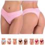 Imagem de Kit 10 Calcinhas Fio Dental e Cós Duplo Microfibra Poliamida Conforto Não Marca Lingerie feminina Atacado Fio dental Sensual