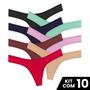 Imagem de Kit 10 Calcinhas Fio Dental Surreal Microfibra Confortável Sensual Perfeito Para o Dia a Dia