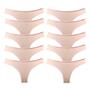 Imagem de Kit 10 Calcinhas Fio Dental Try Basics Algodão Cotton Básica Lisa Moda Lingerie