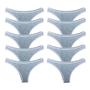Imagem de Kit 10 Calcinhas Fio Dental Try Basics Algodão Cotton Básica Lisa Moda Lingerie