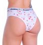 Imagem de Kit 10 Calcinhas Tanga Cós Largo Elástico Algodão Estampadas - Luzmar