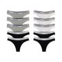 Imagem de Kit 10 Calcinhas Tanga Cotton Algodão Confortável com Elástico Try Basics