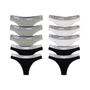 Imagem de Kit 10 Calcinhas Tanga Cotton Algodão Confortável com Elástico Try Basics