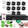 Imagem de Kit 10 Câmeras de Segurança Full HD 1080p VHD 1220B IR + DVR Intelbras Full HD + HD WD Purple 2TB