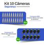 Imagem de Kit 10 Câmeras de Segurança Tudo Forte Dome Interna Full HD 1080p com Visão Noturna de 20m Lente 2.8mm + DVR Tudo Forte TFHDX 3316 16 Canais