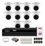 Imagem de Kit 10 Câmeras Dome VHL 1220 D G2 HDCVI 2mp Full HD 1080p + DVR Intelbras MHDX 1316 Full HD 16 Canais Multi HD + HD 2TB