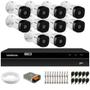 Imagem de Kit 10 Câmeras Intelbras VHD 1230 B Full HD 1080p Bullet Visão Noturna de 30 metros IP67 + DVR Intelbras MHDX 1216 Full HD 16 Canais Multi HD