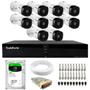 Imagem de Kit 10 Câmeras Intelbras VHD 1230 B Full HD Bullet Visão Noturna 30 metros IP67 + Dvr Tudo Forte TFHDX 3316 16 Canais App Xmeye + HD 1TB BarraCuda