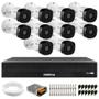 Imagem de Kit 10 Câmeras Intelbras VHD 1530 B 5 megapixel HDCVI Infra 30m IP67 + DVR Intelbras MHDX 3116-C 16 Canais