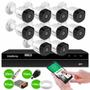 Imagem de Kit 10 Câmeras Intelbras VHD 3130 Bullet G6 HD 720p, Lente 3.6mm, Visão Noturna 30m, IP67 + DVR Intelbras MHDX 1316 Full HD 16 Canais Multi HD