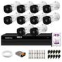 Imagem de Kit 10 Câmeras Intelbras VHL 1120 Bullet HDCVI Lite, HD 720p, Lente 3.6mm Visão Noturna 20m, IP66 + DVR Intelbras MHDX 1216 Full HD 16 Canais + HD 1TB