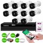 Imagem de Kit 10 Câmeras Intelbras VHL 1120 Bullet HDCVI Lite, HD 720p Visão Noturna 20m, IP66 + DVR Intelbras MHDX 1216 Full HD 16 Canais Multi HD + HD 2TB