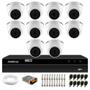 Imagem de Kit 10 Câmeras Intelbras VHL 1120 Dome HDCVI Lite, HD 720p, Lente 3.6mm, Visão Noturna 20m + DVR Intelbras MHDX 1316 Full HD 16 Canais Multi HD