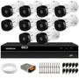 Imagem de Kit 10 Câmeras Intelbras VHL 1220 Bullet HDCVI LITE Full HD 1080p, Lente 3.6mm, Visão Noturna 20m, IP66 + DVR Intelbras MHDX 1216 Full HD 16 Canais Mu