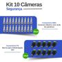 Imagem de Kit 10 Câmeras Tudo Forte TF 2020 B Full HD 1080p Bullet com Visão Noturna 20M Índice de Proteção IP66 + DVR Tudo Forte TFHDX 3316 16 Canais
