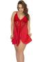 Imagem de Kit 10 Camisolas Renda Plus Size Abertura Soltinha Curta