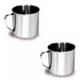 Imagem de Kit 10 Caneca Inox Pequena N.07 200ml Café Leite Servir Luxo