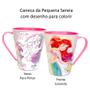 Imagem de Kit 10 Canecas Princesa Pequena Sereia Infantil Lembrança de Aniversário