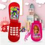 Imagem de Kit 10 Celular De Brinquedo Com Som E Luz Telefone Infantil