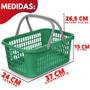 Imagem de Kit 10 Cesta Cestinha Plástica Supermercado Mercado Loja