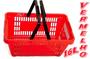 Imagem de Kit 10 cestas de compras 16 litros  reforçadas para mercado supermercado lojas 