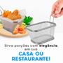 Imagem de Kit 10 Cesto Multiuso Para Cozinha Servir Porções Batata Frita Nuggets Aço Inox Reforçado
