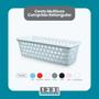 Imagem de Kit 10 Cestos Multiuso Comprido Retangular Branco 28x11x8 Cm 123Organizei