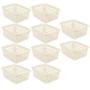 Imagem de Kit 10 Cestos Multiuso Médio Palha 20X6,5X15Cm Pp 1030 Uninjet