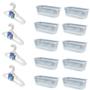 Imagem de Kit 10 Cestos retangular + 20 Cabides Transparente Infantil