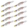 Imagem de Kit 10 Conector Plug P10 Stereo Voik PRTS-P10 Com Mola Prata