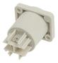 Imagem de Kit 10 Conector Powercon Out 3 Vias Femea Quadrado Branco