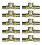 Imagem de Kit 10 Conector Te Pex Multicamadas Gás 20 X 1/2 (I) X 20Mm