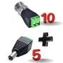 Imagem de Kit 10 Conectores Bnc Macho Com Borne + 5 Plug P4 Macho