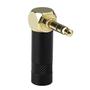 Imagem de Kit 10 Conectores Plug P2 Stereo 90 Angulado Linha Pro Mxt Cor Dourado Com Preto