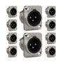 Imagem de Kit 10 Conectores Plug Wireconex XLR WC1033 Macho 3 Polos