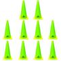 Imagem de Kit 10 Cones de Agilidade para Demarcacao com 38 Cm Verde Limao  Liveup 