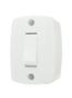 Imagem de Kit 10 Conjunto 1 Interruptor Retangular Simples 6A Sobrepor ILUMI Completo